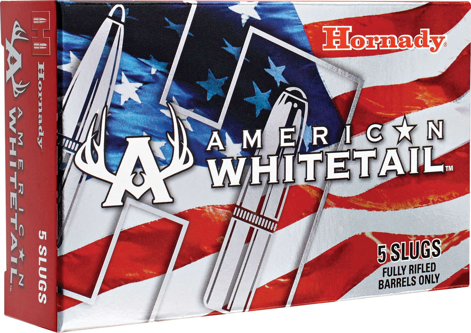 Hornady 86271 American Whitetail  12 Gauge 2.75″ 1 oz InterLock Slug Shot 5 Per Box/ 20 Case