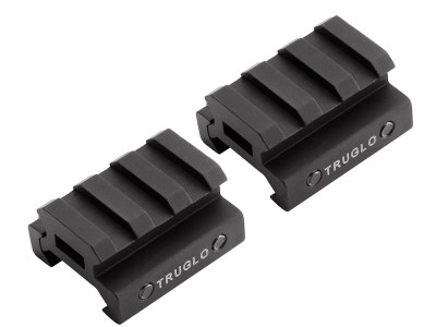 TruGlo TG8972B Picatinny Riser Mount  Matte Black Anodized