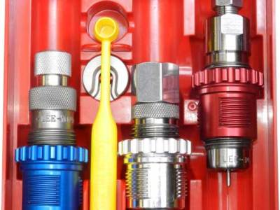 LEE CARBIDE 3-DIE SET & – BREECH LOCK BUSHINGS 380 ACP