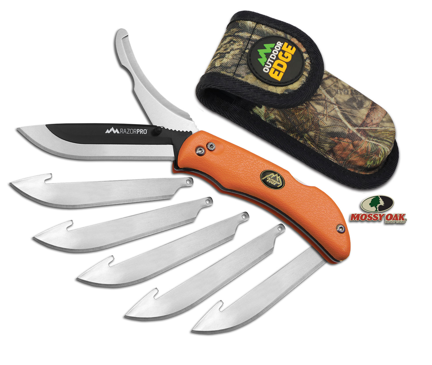 Outdoor Edge RO20C RazorPro  3.50″ Folding Razor/Gut Plain/Saw 420J2 Stainless Steel Blade FRN Orange Handle