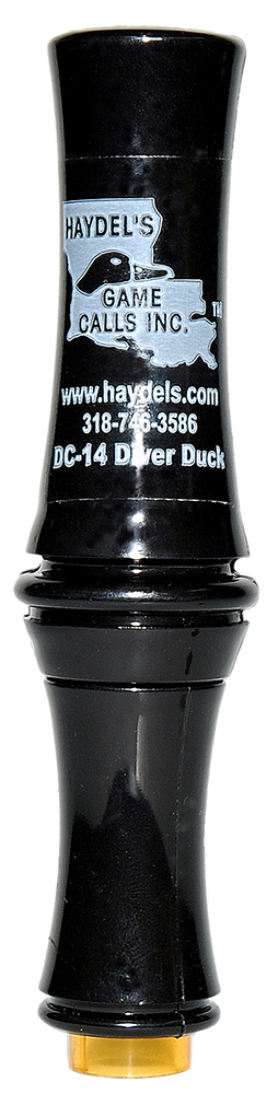 Haydel’s Game Calls DC14 Diver Duck  Open Call Attracts Ducks Black Acrylic