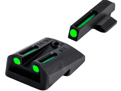 TruGlo TG131NTI TFO  Green/Tritium/Fiber Optic Front Sight-Green/Tritium/Fiber Optic Rear Sight 1911 Government