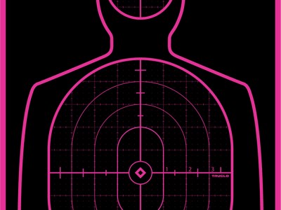 TruGlo TG13P6 Tru-See Handgun Target Self-Adhesive Heavy Paper Black/Pink 12″x18″ Silhouette 6 Pack