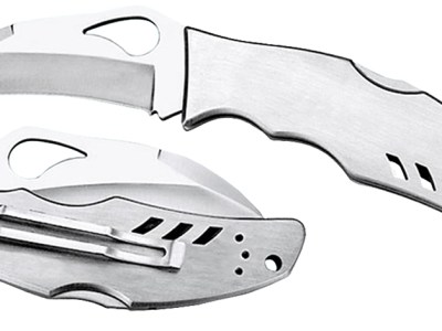 Spyderco BY07P Byrd Crossbill 3.50″ Folding Hawkbill Plain 8Cr13MoV SS Blade, Stainless Steel Handle Includes Pocket Clip