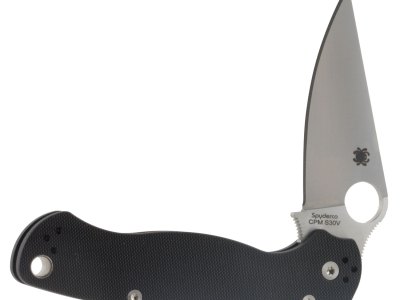 Spyderco C81GP2 Para Military 2  3.42″ Folding Drop Point Plain CPM S45VN SS Blade Black G10 Handle Includes Pocket Clip