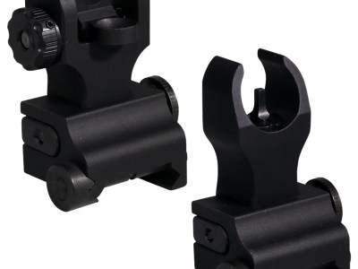 Samson QFHKA2PKG Quick Flip Folding Sights Front(HK) & Rear (A2)  Black Anodized for AR-15