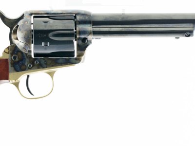 Taylors & Company 550851 Ranch Hand  45 Colt (LC) Caliber with 7.50″ Blued Finish Barrel, 6rd Capacity Blued Finish Cylinder, Color Case Hardened Finish Steel Frame & Walnut Grip