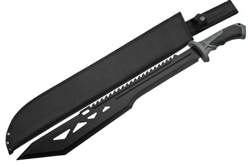 SZCO RITE EDGE 20″ MACHO – MACHETE BLACK W/SHEATH 25″ OAL