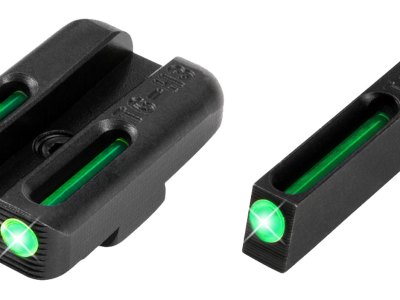 TruGlo TG131GT1A TFO  Green/Tritium/Fiber Optic Front Sight-Green/Tritium/Fiber Optic Rear Sight Glock 42/43