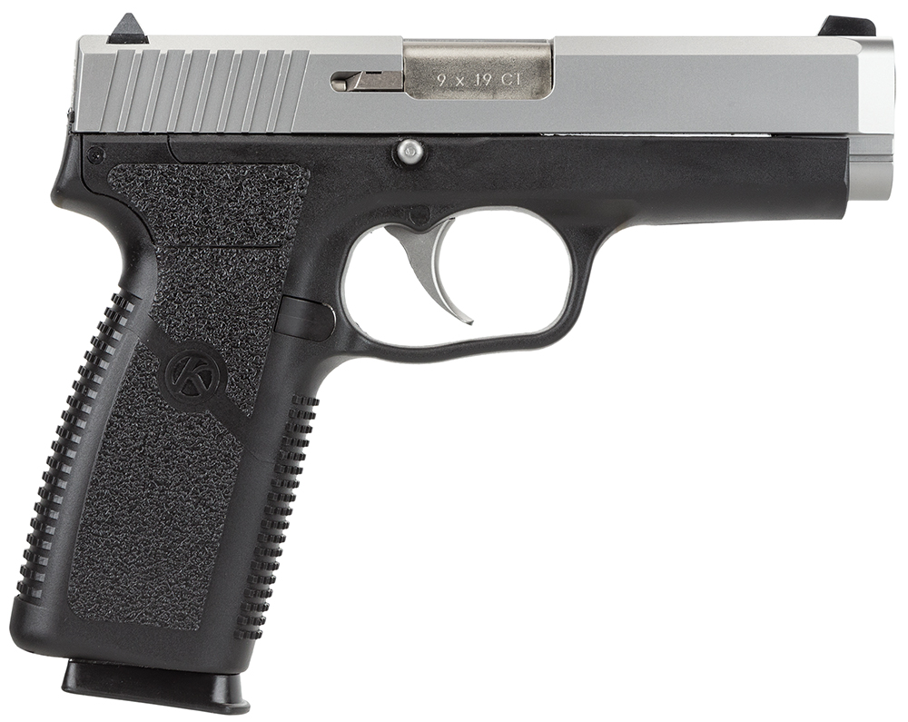 Kahr Arms CT9093 CT9  9mm Luger 8+1, 4″ Stainless Steel Barrel, Matte Serrated Stainless Steel Slide, Black Polymer Frame, Black Textured Polymer Grip, No Safety, Right Hand