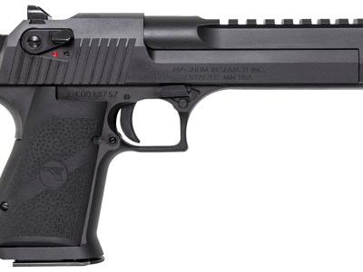 Magnum Research DE50IMB Desert Eagle Mark XIX 50 AE 6″ with Muzzle Brake 7+1 Matte Black Carbon Steel Frame & Slide Black Rubber Grip