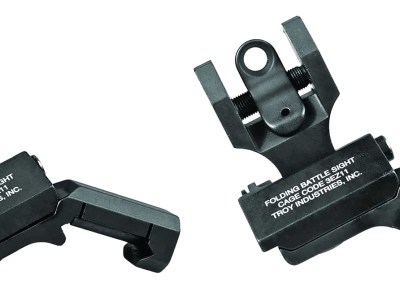 Troy Ind SSIG45SHRBT00 45 Degree BattleSight Set- HK Front & Round Rear  Black Hardcoat Anodized