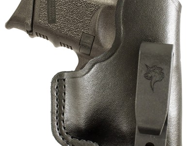 DeSantis Gunhide 033BAB6Z0 Dual Carry II  IWB/OWB Black Leather Belt Clip Compatible w/Glock 19/Beretta Cougar/Sig P225 Right Hand