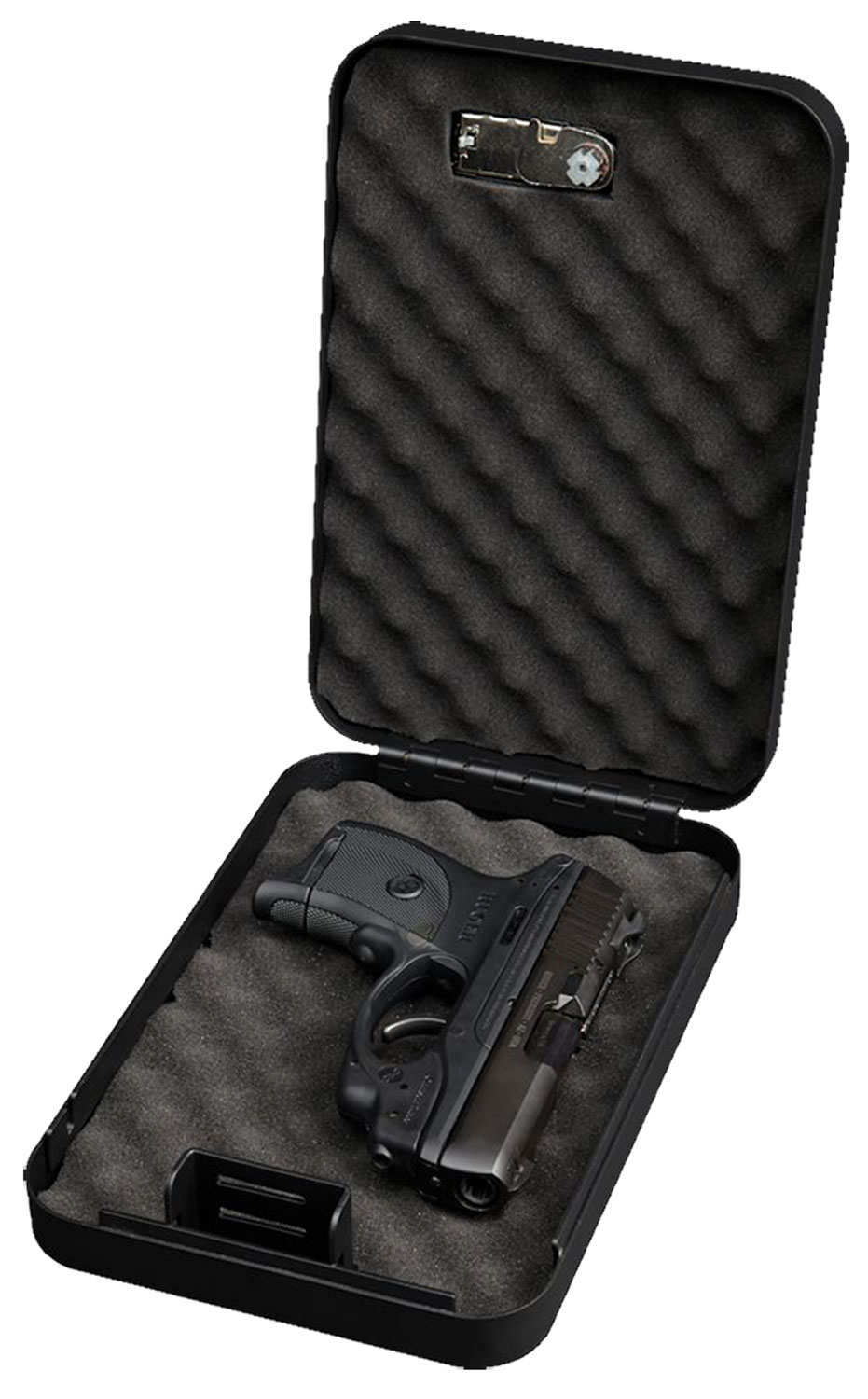Bulldog BD1126 Personal Vault  Combination/Key Entry Black Powder Coat Steel Holds 1 Handgun 9.50″ L x 6.50″ W x 2″ D