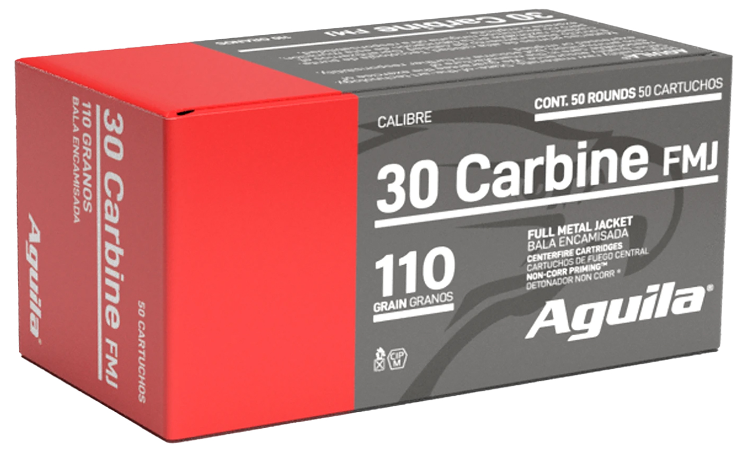 Aguila 1E302110   30Carbine 110gr Full Metal Jacket 50 Per Box/20 Case