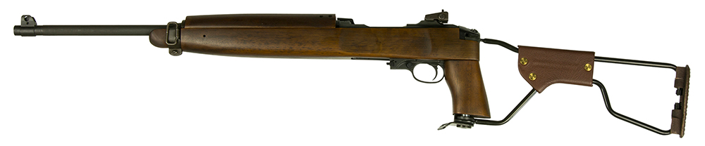 Inland MFG ILM150 M1A1 Paratrooper Carbine 30 Carbine 15+1 18″ Barrel, Black Metal Finish, Type 2 Barrel Band, Black Side, Folding Wire Stock w/Low Wood Walnut Forearm & Pistol Grip