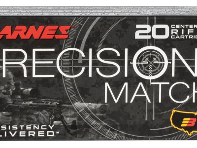 Barnes Bullets 30848 Precision Match  5.56x45mmNATO 85gr Open Tip Match Boat Tail 20 Per Box/10 Case