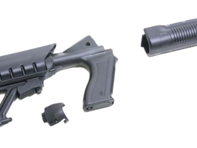 Archangel AA500 Tactical Pistol Grip Stock  Black Synthetic 6 Position forMossberg 500, 590