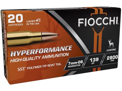 Fiocchi 7MM08HSA Hyperformance  7mm-08Rem 139gr Super Shock Tip 20 Per Box/10 Case