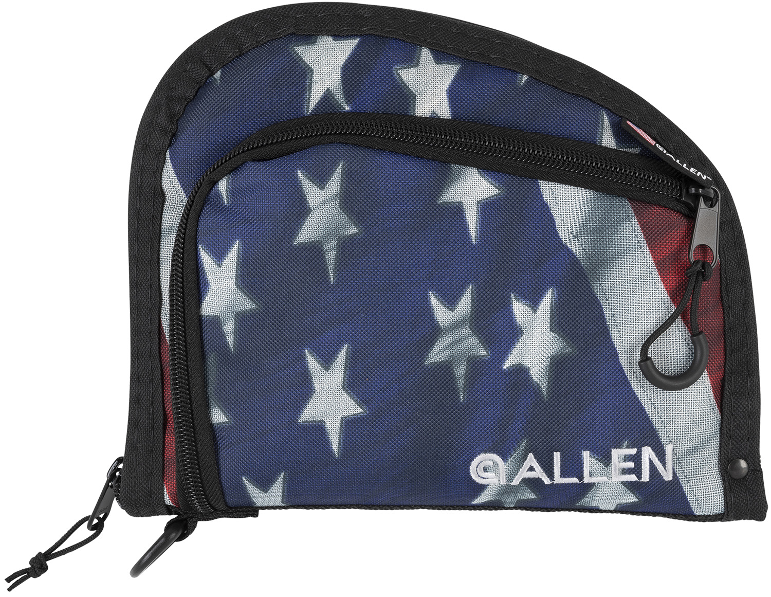 Allen 7719 Victory Auto Fit Handgun Case USA Flag Endura w/Black Trim, 1-Pocket, Knit Lining, Foam Padding & Lockable Zippers 9″ x 7″ Interior Dimensions
