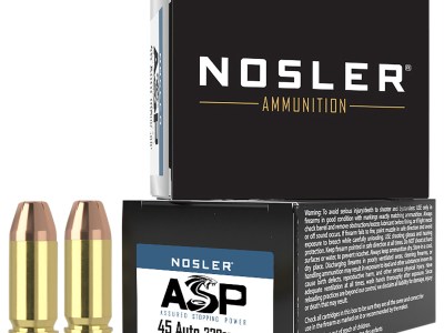 Nosler 51277 Assured Stopping Power Handgun 45ACP 230gr Jacketed Hollow Point 20 Per Box/20 Case