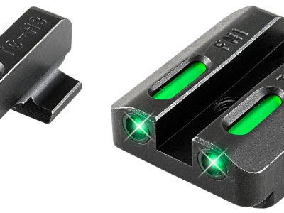 TruGlo TG13FN1A TFX  Black | Green Tritium & Fiber Optic White Outline Front Sight Green Tritium & Fiber Optic Rear Sight