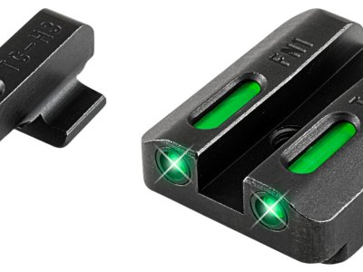 TruGlo TG13FN3A TFX  Black | Green Tritium & Fiber Optic White Outline Front Sight Green Tritium & Fiber Optic Rear Sight