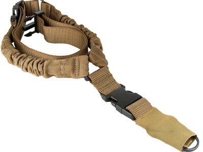 Aim Sports AOPS01T One Point  Tan Elastic Webbing 26″ OAL Bungee Rifle