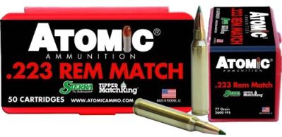 ATOMIC 223 REM 77GR TIPPED – MATCHKING 50RD 10BX/CS