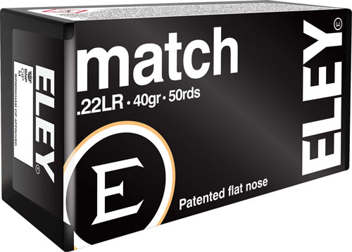 ELEY MATCH 22LR 40GR EPS – 50RD 100BX/CS