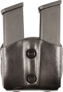 DESANTIS DOUBLE MAG POUCH OWB – LTHR GLOCK 17/19/22/23 BLACK