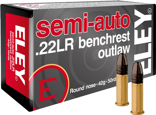 ELEY OUTLAW SEMIAUTO BENCHREST – 22LR 42GR 50RD 100BX/CS