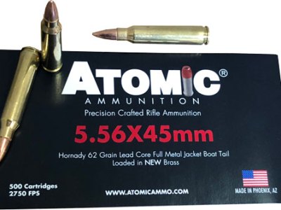 ATOMIC 5.56X45 62GR FMJ – 500RD BULK