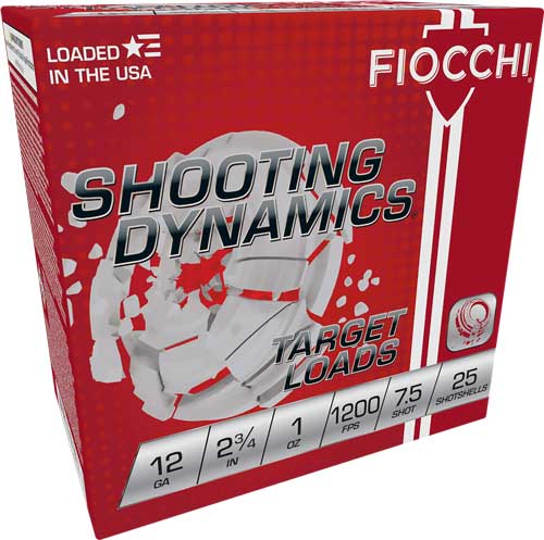 FIOCCHI 12GA 2.75″ 1OZ #7.5 – 1200FPS 250RD CASE LOT