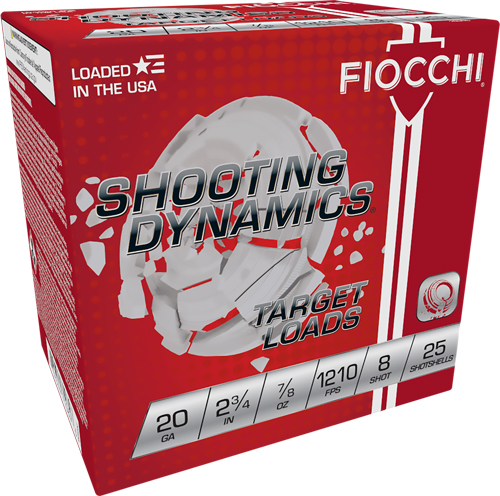 FIOCCHI 20GA 2.75″ 7/8OZ #8 – 1210FPS 250RD CASE LOT