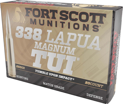FORT SCOTT 338 LAPUA MAG 250GR – TUI SOLID COPPER 20RD 5BX/CS