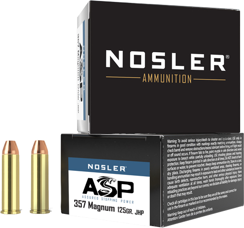 NOSLER 357 MAG 125GR ASP JHP – 20RD 10BX/CS