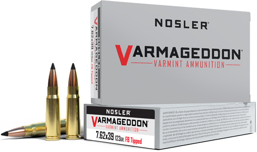 NOSLER VARMAGEDDON 7.62X39 – 123GR FBT 20RD 10BX/CS