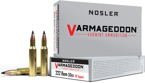 NOSLER VARMAGEDDON 222 REM – 50GR FBT 20RD 20BX/CS