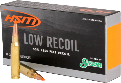 HSM LOW RECOIL 6.5 CM 140GR – SBT 20RD 25BX/CS