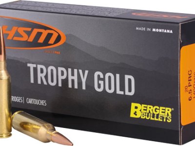 HSM TROPHY GOLD 6.5 PRC – 140GR BERGER VLD 20RD 25BX/CS