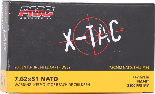 PMC 7.62×51 (7.62 NATO) 147GR – FMJ-BT 20RD 25BX/CS