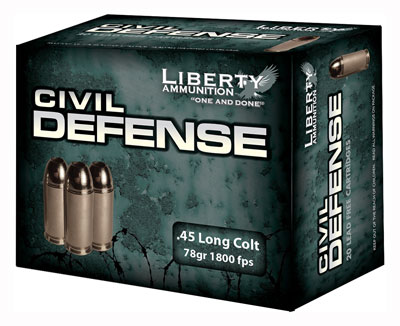 LIBERTY CIVIL DEFENSE 45 LC – 78GR HP 20RD 10BX/CS
