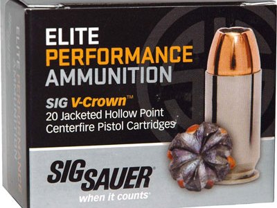 SIG AMMO 40SW 165GR ELITE – V-CROWN HP 20RD 10BX/CS