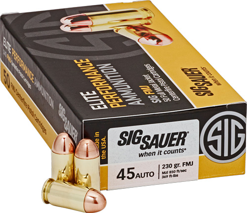 SIG AMMO 45ACP 230GR FMJ 50RD – 20BX/CS