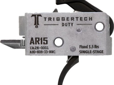 TRIGGERTECH AR-15 SINGLE STAGE – BLACK DUTY CURVED 3.5LB
