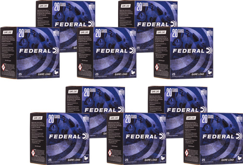 FEDERAL GAME LOAD 20GA 2.75″ – 7/8OZ #7.5 1210FPS CASE LOT