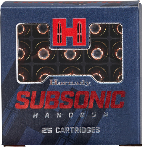 HORNADY SUBSONIC 9MM LUGER – 147GR XTP 25RD 10BX/CS