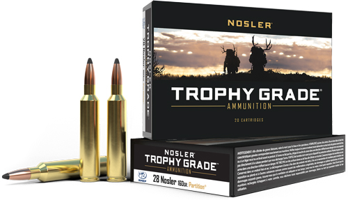 NOSLER TROPHY GRADE 28 NOSLER – 160GR PARTITION 20RD 10BX/CS