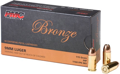 PMC 9MM LUGER 115GR JHP – 50RD 20BX/CS